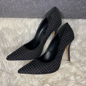 ALDO Black/Silver Studded Pumps, Lightly Worn, Women’s Size 6
